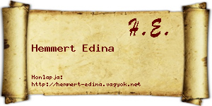 Hemmert Edina névjegykártya